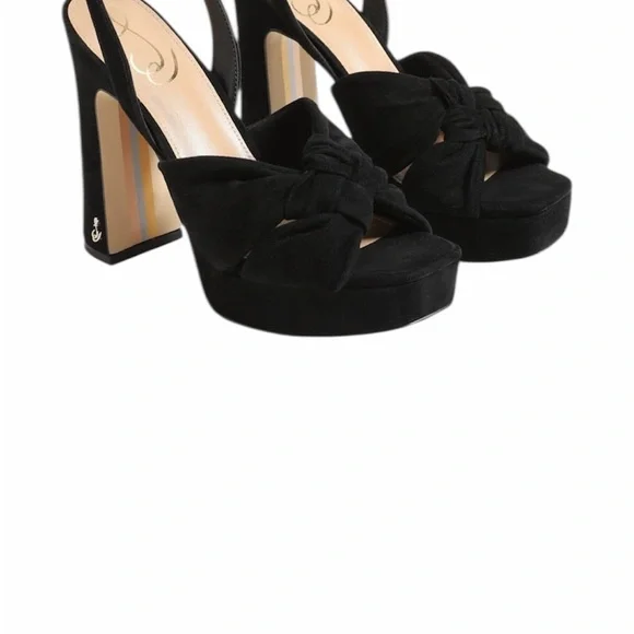 NIB Sam Edelman Black Kristen Platform Size 9 Sandals MSRP $180 - Picture 3 of 4